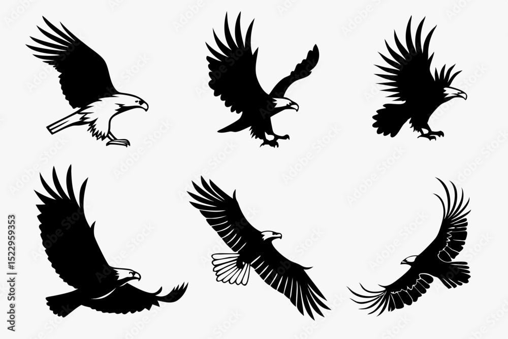 Obraz premium eagle vector set