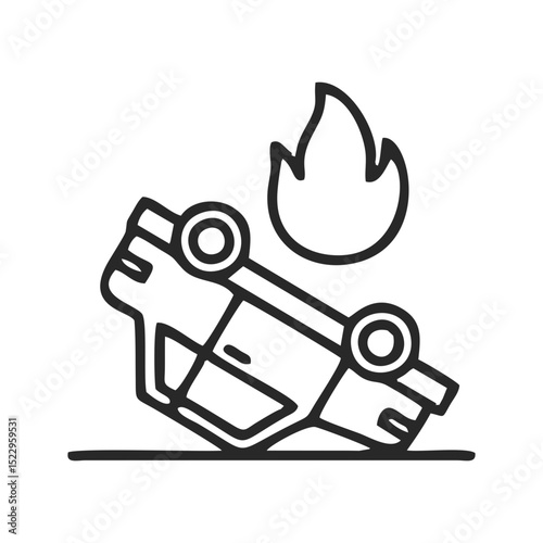Car accident icon