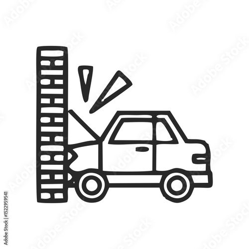 Car accident icon