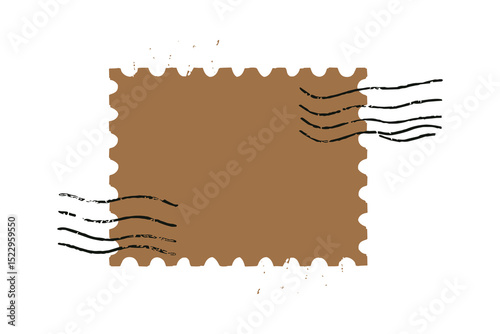 A detailed vector postage stamp illustration with cancellation marks and textured look design.