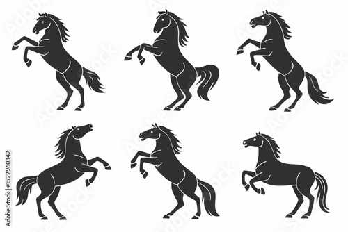 silhouettes of horses