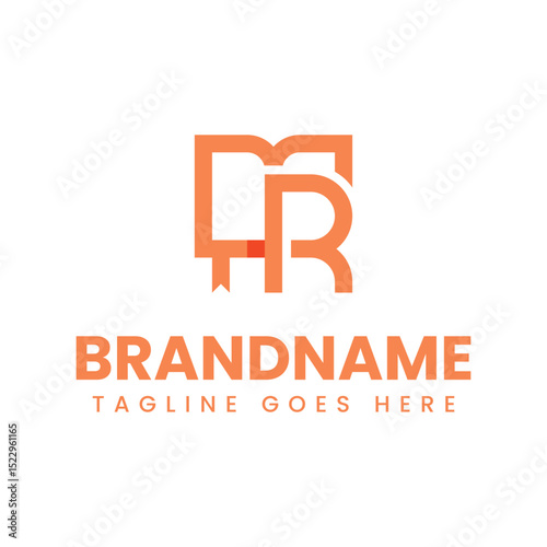 Letter R or MR Book Education Logo, symbolizing knowledge, inspiration, and academic excellence