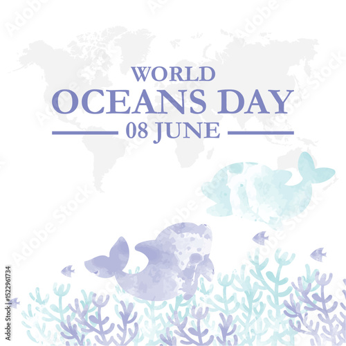  save our oceans. World oceans day design. World oceans day, 8 June oceans day. World Oceans day social media post design. abstract vector illustration design