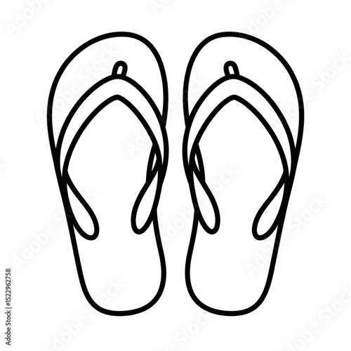 pair of flip flops coloring page