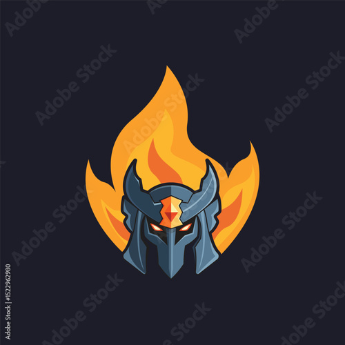 guardian and fire vector logo