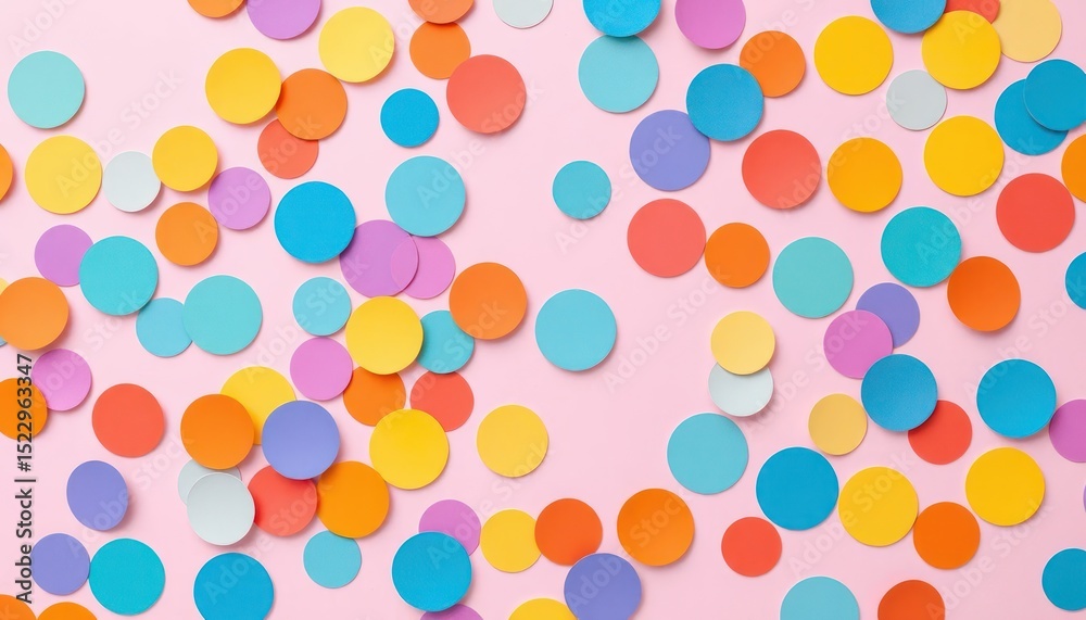 Bright colorful confetti circles creating an joyful abstract background Bright colorful confetti circles creating an joyful abstract background