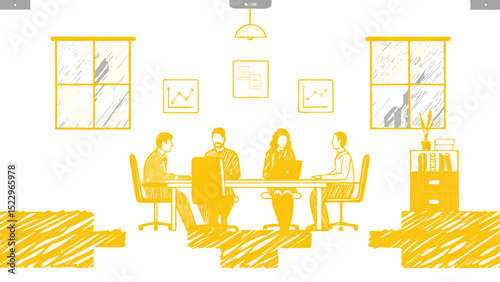Teamwork Success Collaborative Meeting Creative Discussion Business Strategy Growth and Innovation Shared