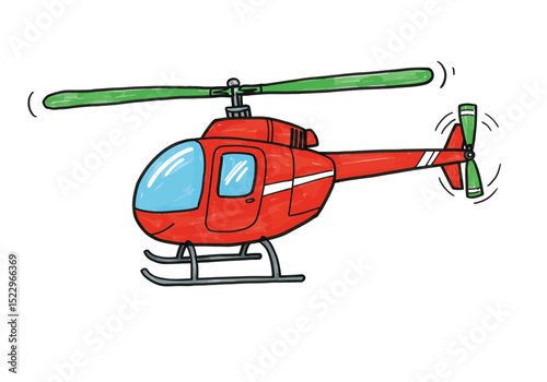 Illustration of Helicopter In Flat Style 