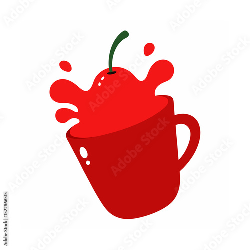 red cup of tea