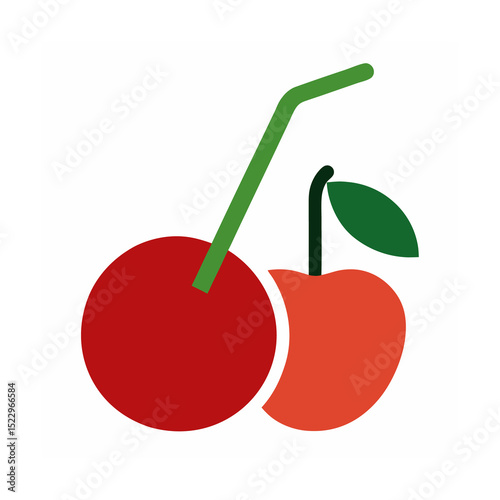 vector illustration of cherries