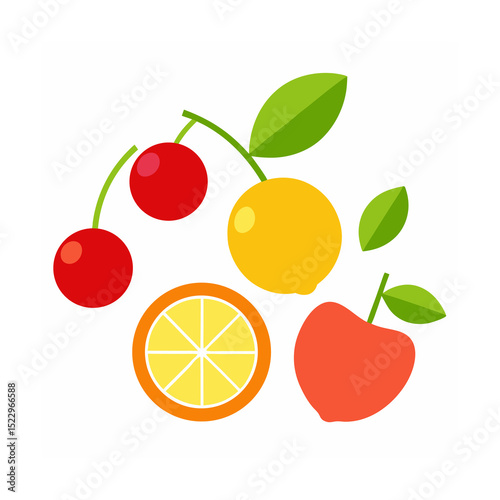 vector illustration of fruits