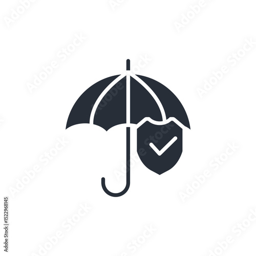 umbrella icon. vector.Editable stroke.linear style sign for use web design,logo.Symbol illustration.