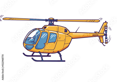 Illustration of Helicopter In Flat Style 