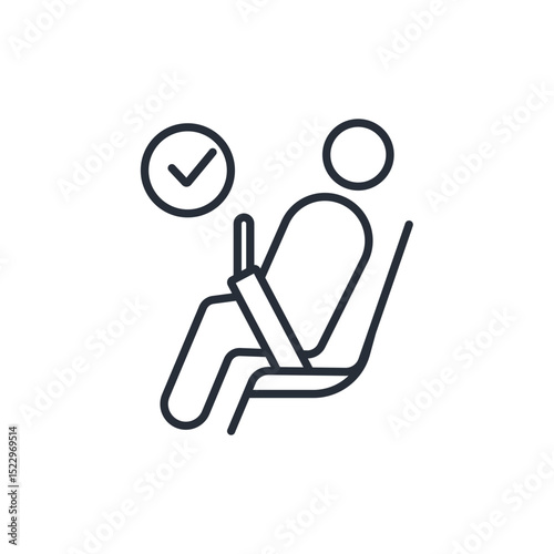 air bag icon. vector.Editable stroke.linear style sign for use web design,logo.Symbol illustration.
