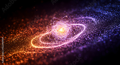 Abstract Cosmic Nebula Glowing Plasma and Celestial Dust