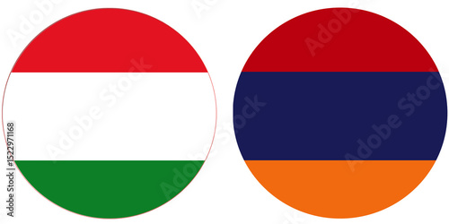 Free Download Hungry Official flag with Armenia national flag, both countries flags in Round shape and isolated on white background
Circular colorful design Flag with together. - GFXLoad