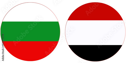 Bulgaria Official flag with Yemen national flag, both countries flags in Round shape and isolated on white background
Circular colorful design Flag with together. Free Download Bulgaria Official flag with Yemen national flag, both countries flags in Round shape and isolated on white background
Circular colorful design Flag with together. - GFXLoad
