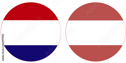 Free Download Netherland Official flag with Latvia national flag, both countries flags in Round shape and isolated on white background
Circular colorful design Flag with together. - GFXLoad