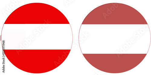 Free Download Austria Official flag with Latvia national flag, both countries flags in Round shape and isolated on white background
Circular colorful design Flag with together. - GFXLoad