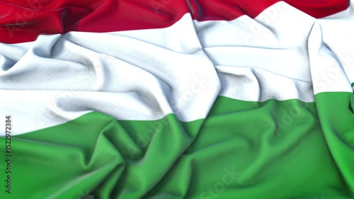 Hungary Waving Flag Animation Loop