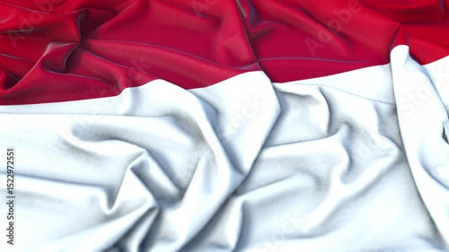 Indonesia Waving Flag Animation Loop