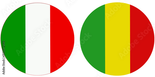 Free Download Italy Official flag with MALI national flag, both countries flags in Round shape and isolated on white background
Circular colorful design Flag with together. - GFXLoad