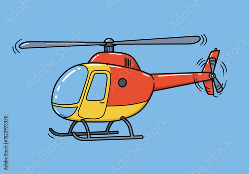 Illustration of Helicopter In Flat Style 
