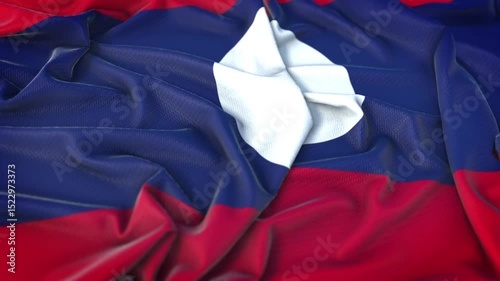 Laos Waving Flag Animation Loop