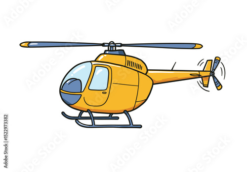 Illustration of Helicopter In Flat Style 