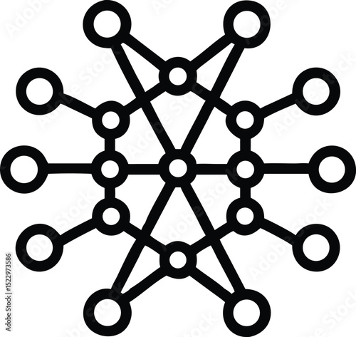 "Neural Network Icon – AI Brain, Deep Learning, and Machine Intelligence Vector"