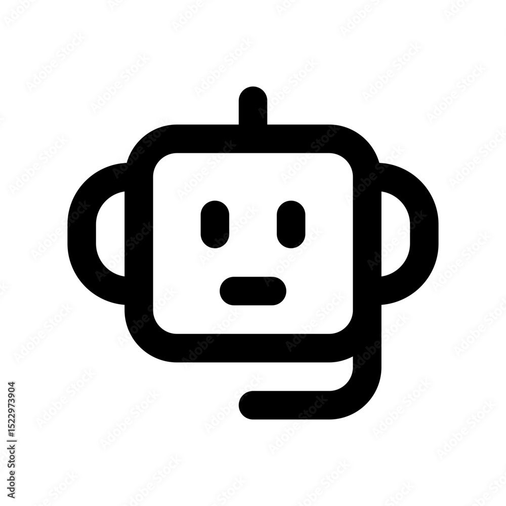 Fototapeta premium ai assistant line icon