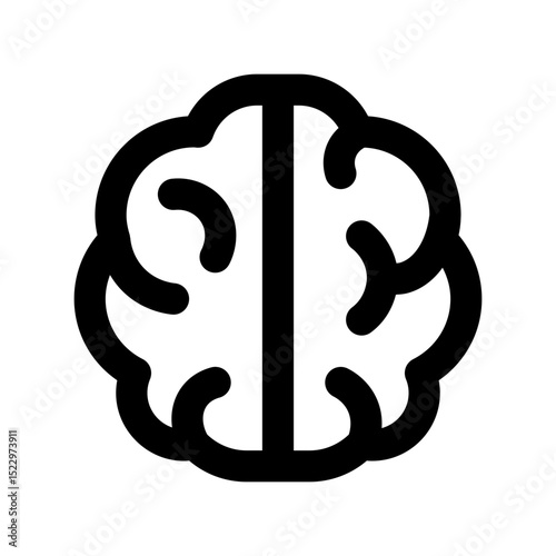 ai brain line icon