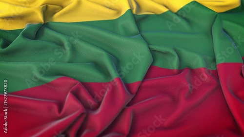 Lithuania Waving Flag Animation Loop