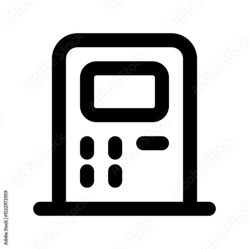 atm machine line icon