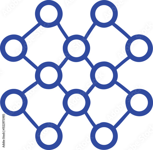 "Neural Network Icon – AI Brain, Deep Learning, and Machine Intelligence Vector"