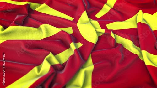 Macedonia Waving Flag Animation Loop