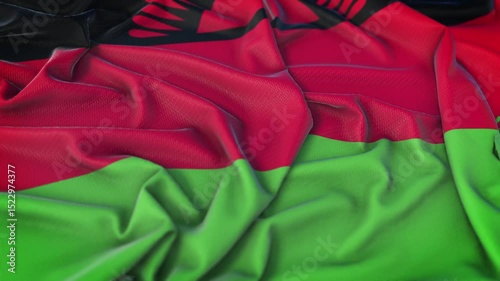 Malawi Waving Flag Animation Loop