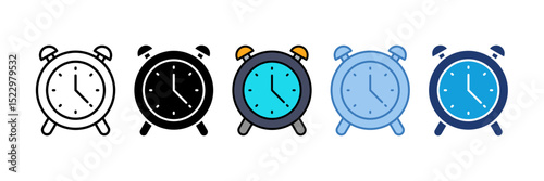 Alarm Clock Icon Element For Design
