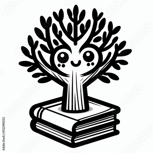 Tree growing from book 