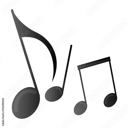 Dynamic Music Symbols: Shaded Eighth Note & Beamed Note Set