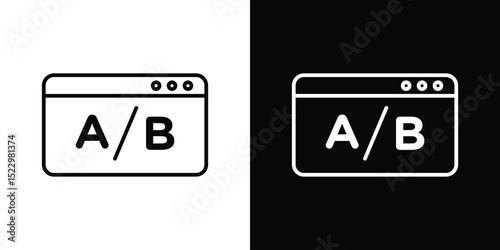 A B test icon Graphic vector set for ui design