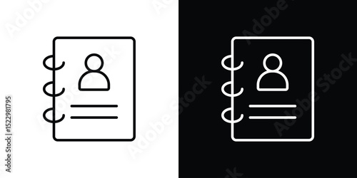 Address book icon Graphic vector set for ui design