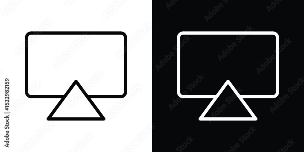 Airplay icon Graphic vector set for ui design