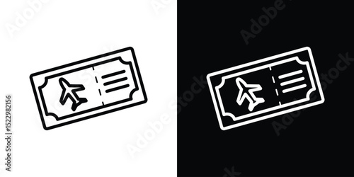 Airline ticket icon Graphic vector set for ui design