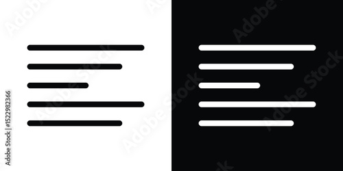 Align left icon Graphic vector set for ui design