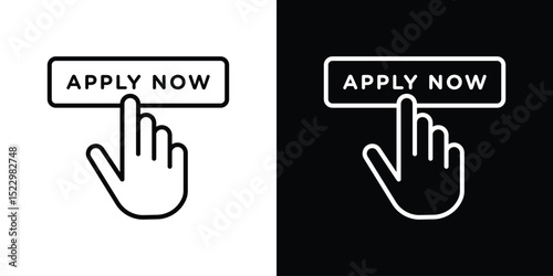 Apply icon Graphic vector set for ui design