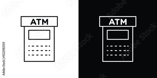 Atm icon Graphic vector set for ui design