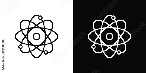 Atom icon Graphic vector set for ui design