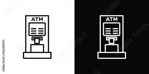 Atm icon Graphic vector set for ui design