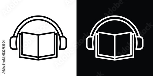 Audiobook icon Graphic vector set for ui design